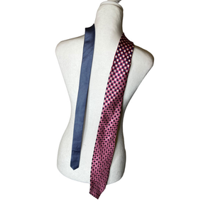 Tommy Hilfiger Pink and Blue‎ Checked Tie 100% Imported Silk